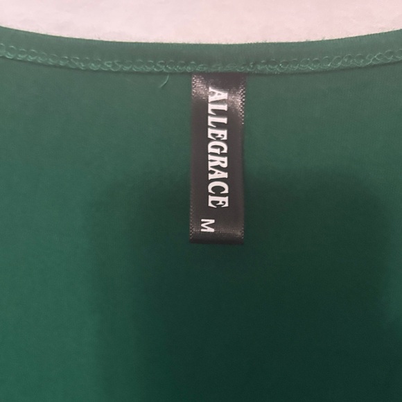 Chic Forest Green Long Sleeve Wrap Top - Picture 4 of 7